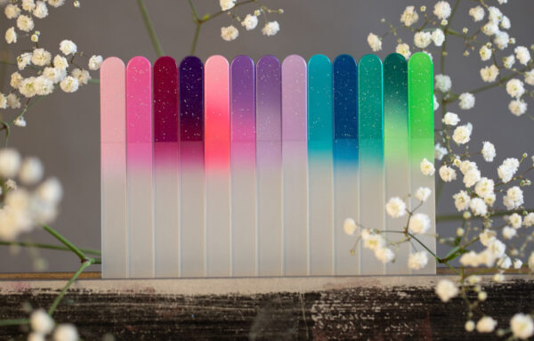 Skleněné pilníky na nehty - barevná paleta